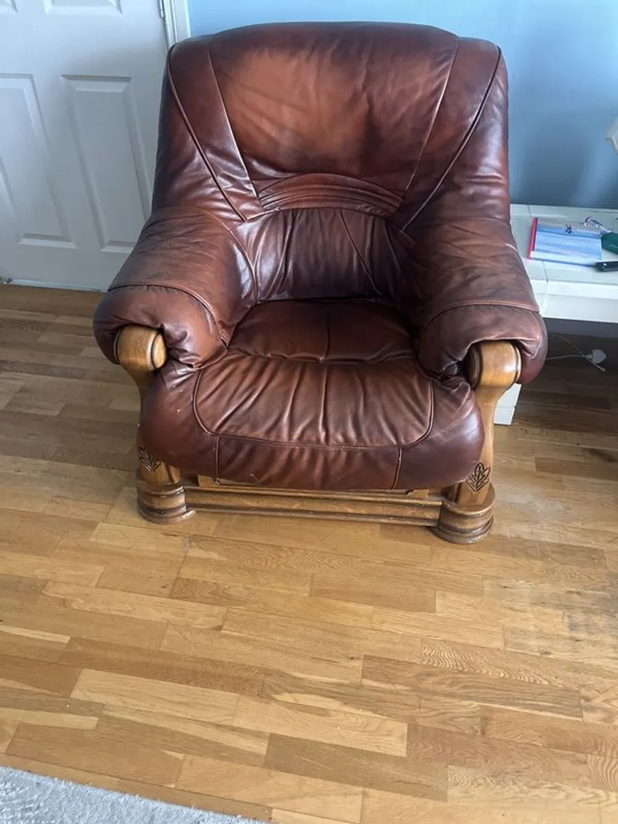 Leather Armchairs - Image 1