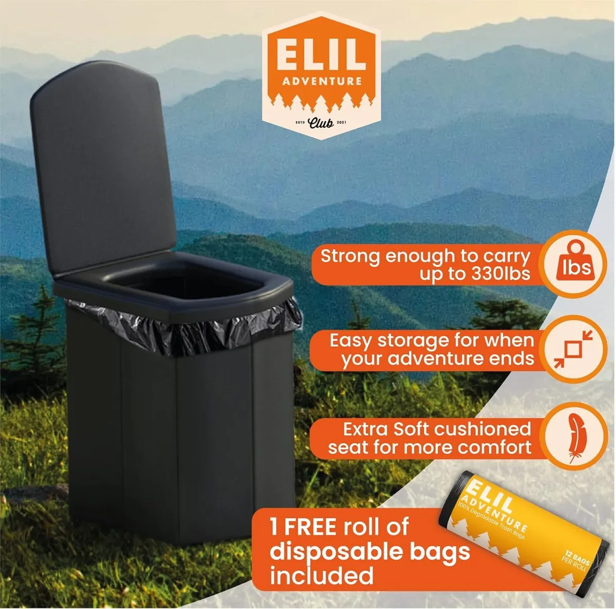 Portable Camping Toilet - Brand New - Out the box - Image 2