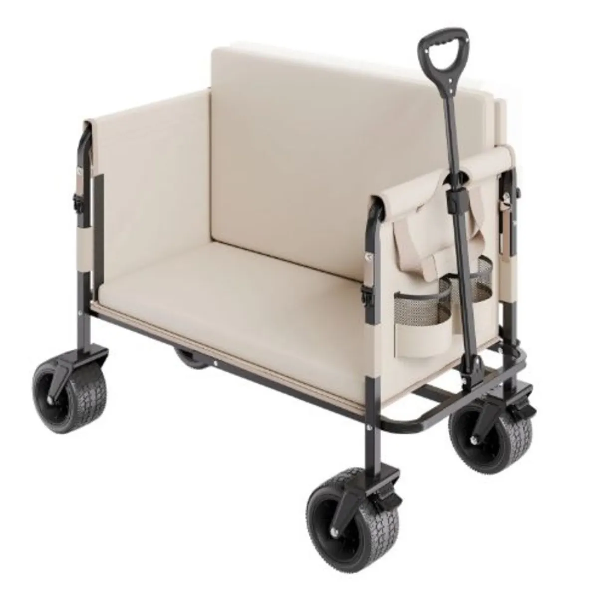 Collapsible Folding Wagon, 550lb Load & 220L,2 in1 - Image 1
