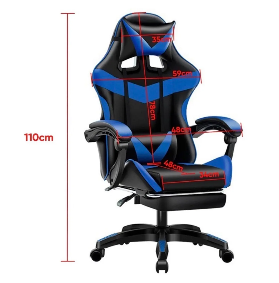 NEW Gaming Chair Reclining with Footrest - Image 3