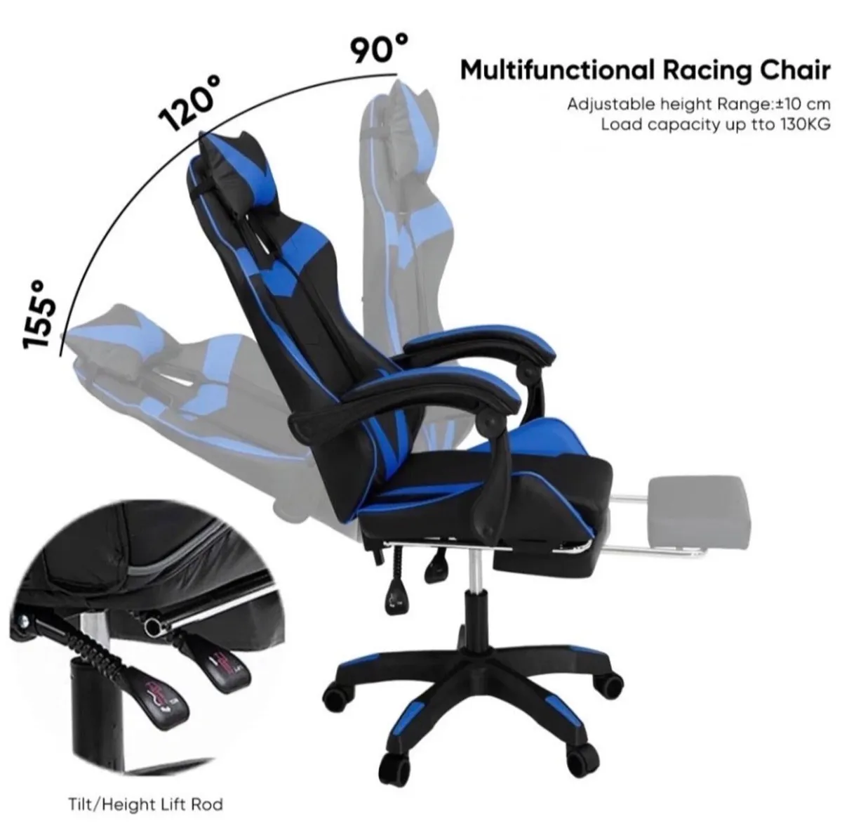 NEW Gaming Chair Office Computer Reclining - Image 4