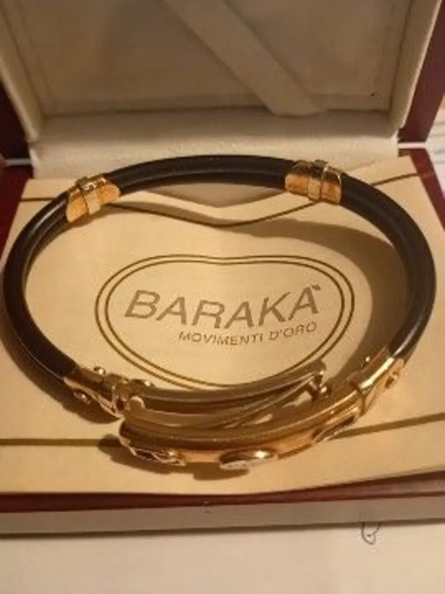Baraka Yellow/White gold and rubber Bracelet - Image 1