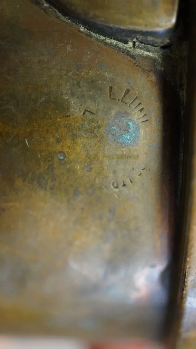 Antique Victorian Brass / Bell Metal Quart Measure - Image 4