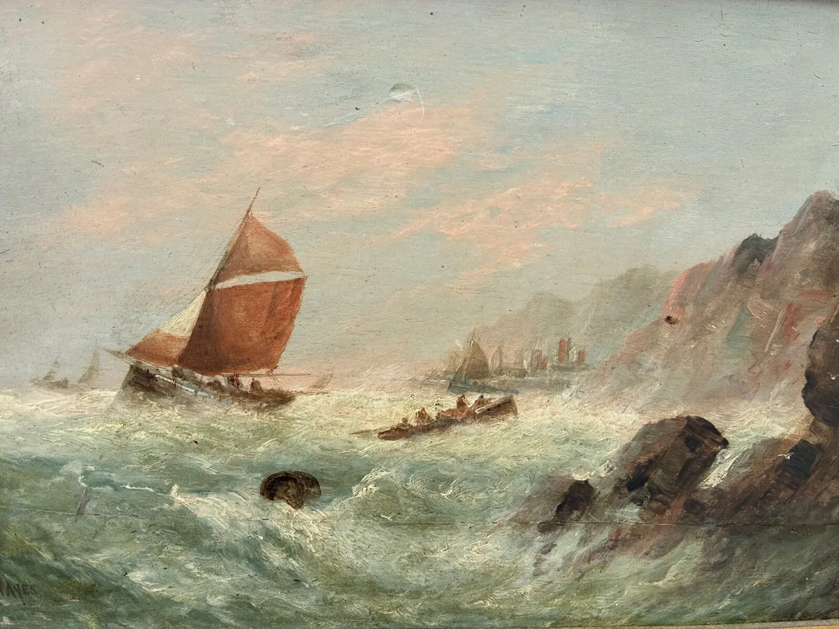 Superb oil on board painting, after Edwin Hayes - Image 2