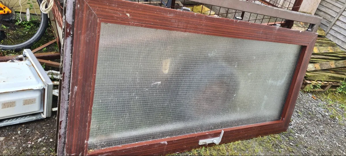 Large Full Security Wired Glass Door with frame