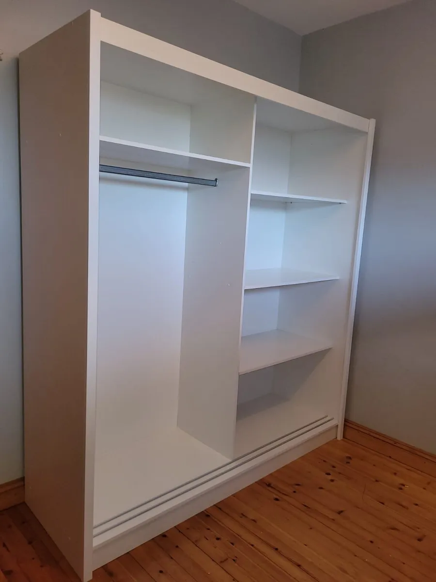 Wardrobe Maya 180cm 1M White *FREE DELIVERY - Image 3