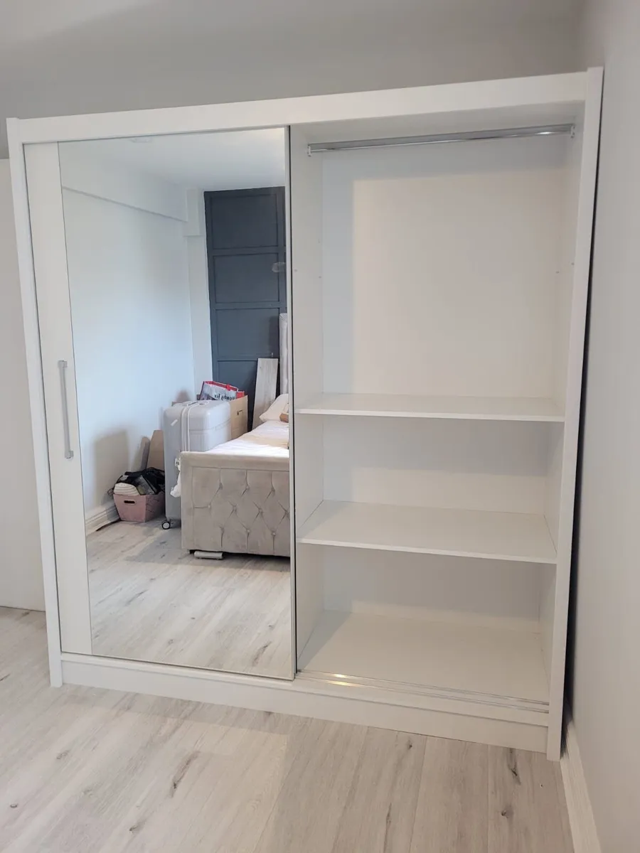 Wardrobe Maya 180cm 1M White *FREE DELIVERY - Image 4
