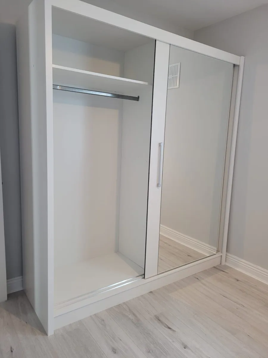 Wardrobe Maya 180cm 1M White *FREE DELIVERY - Image 2