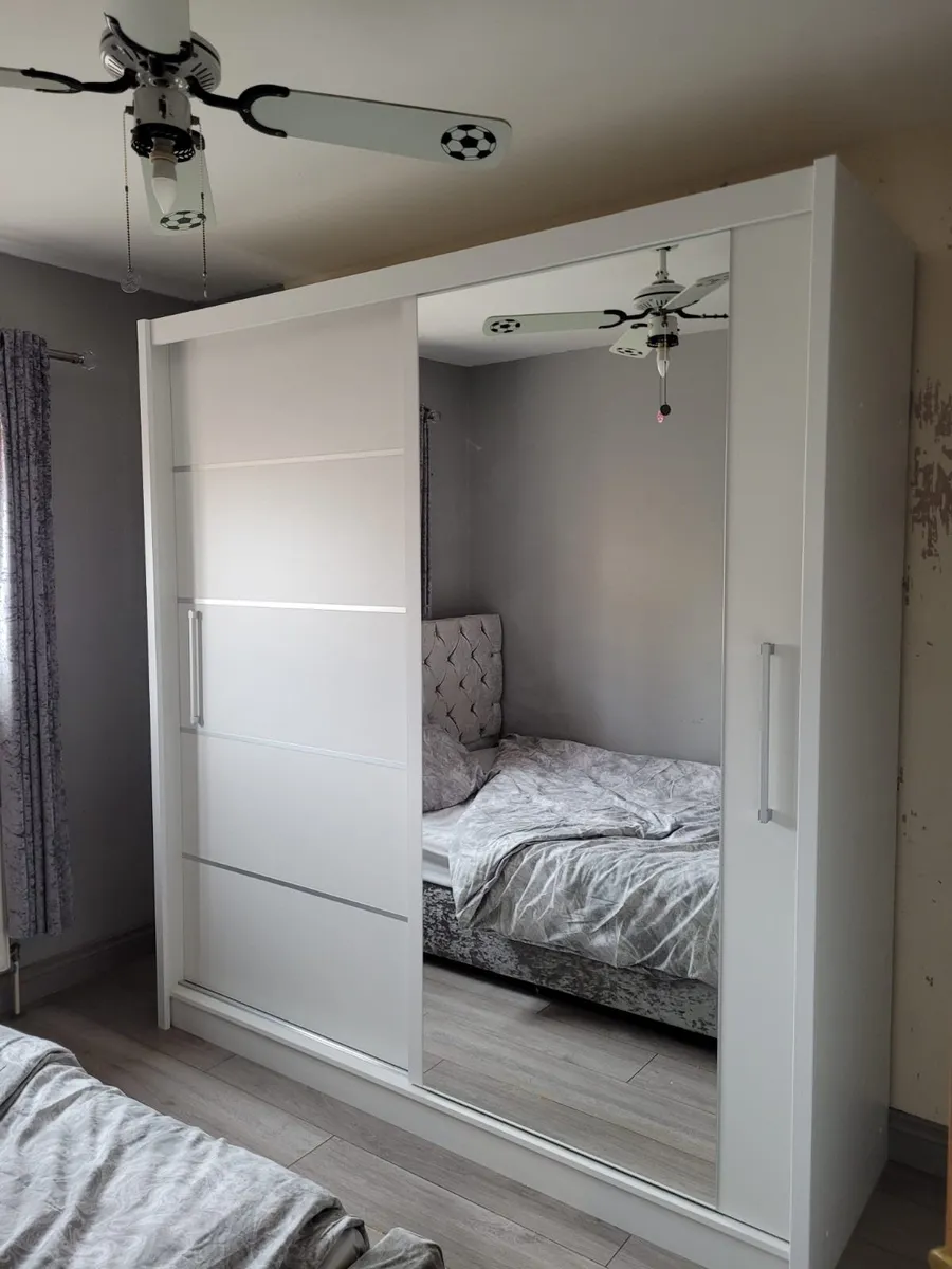 Wardrobe Maya 180cm 1M White *FREE DELIVERY - Image 1