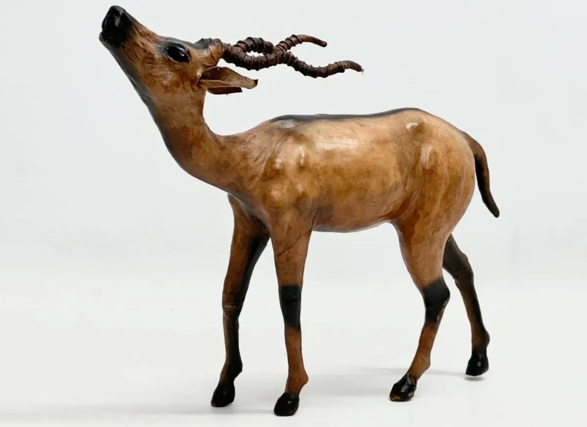 Fine Large Vintage Leather Antelope - Image 1