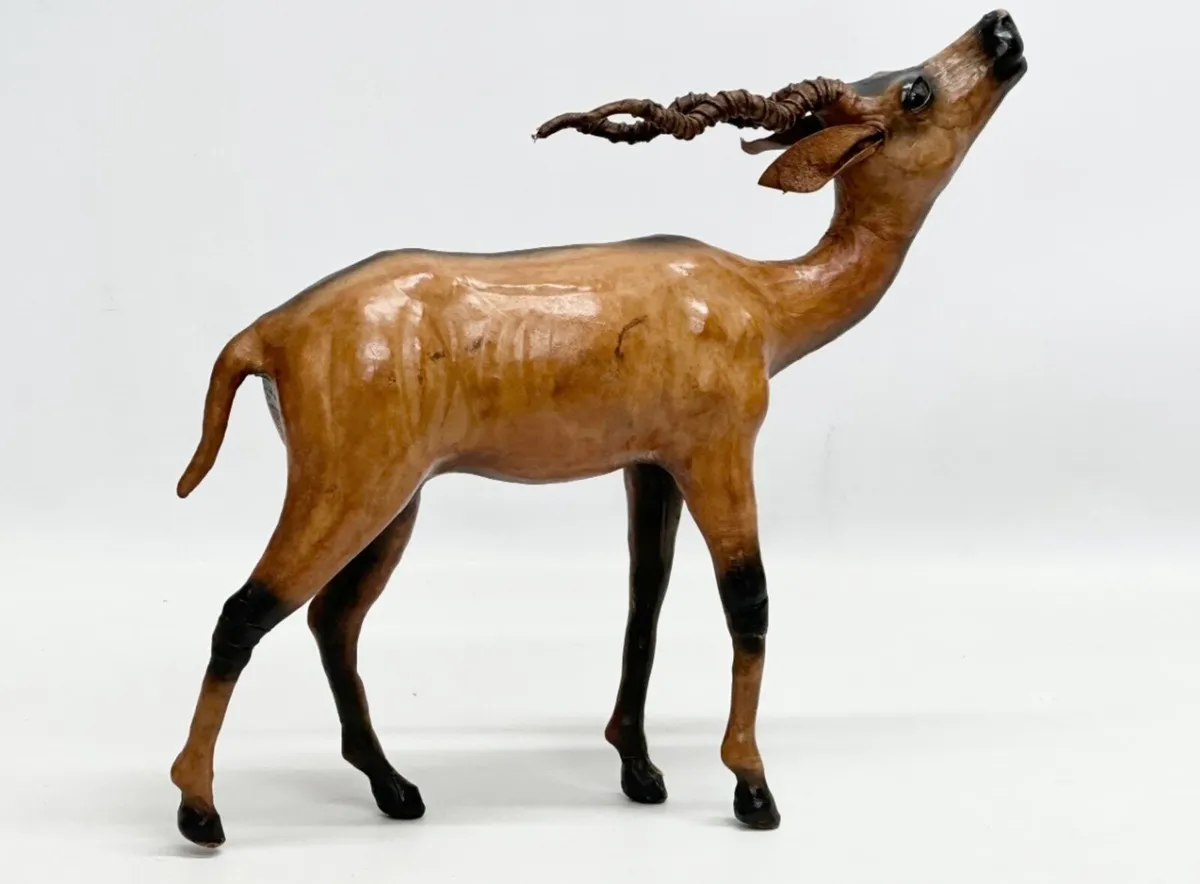 Fine Large Vintage Leather Antelope - Image 3