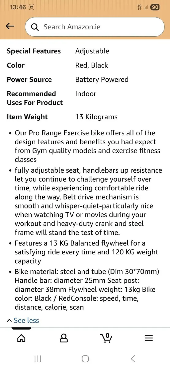 Excercise bike excellent condition - Image 2