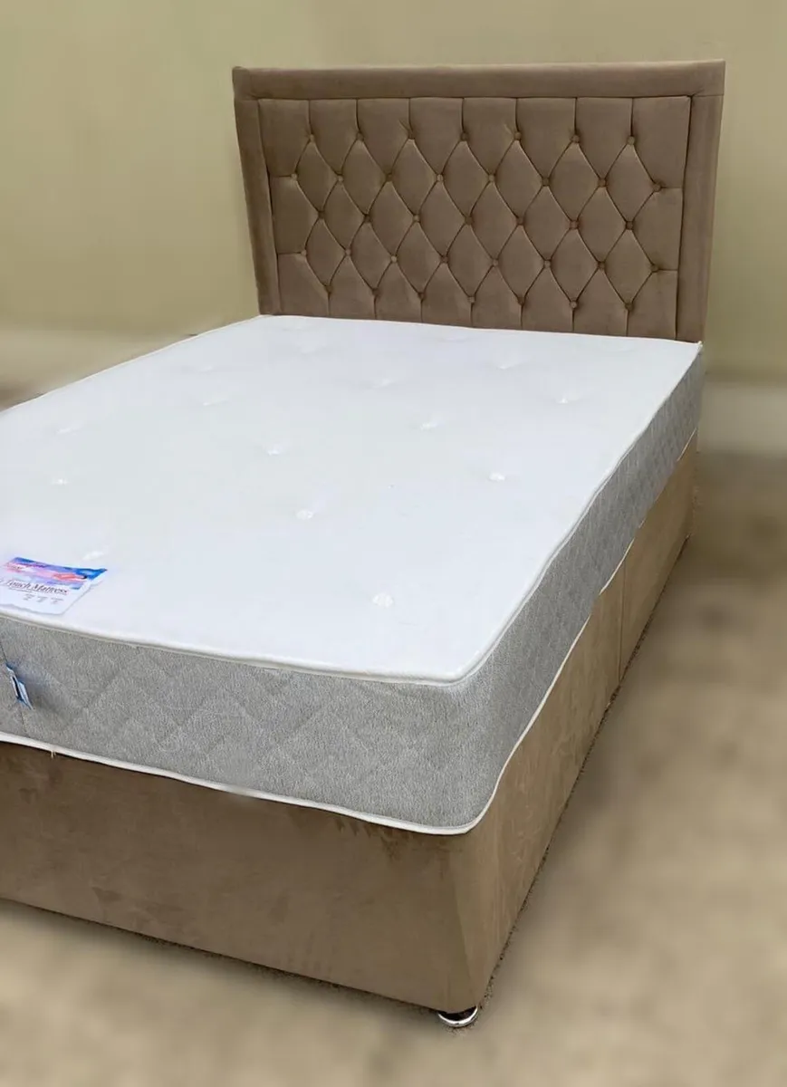 Hilton Divan Chesterfield Bed Frame + Drawers - Image 4