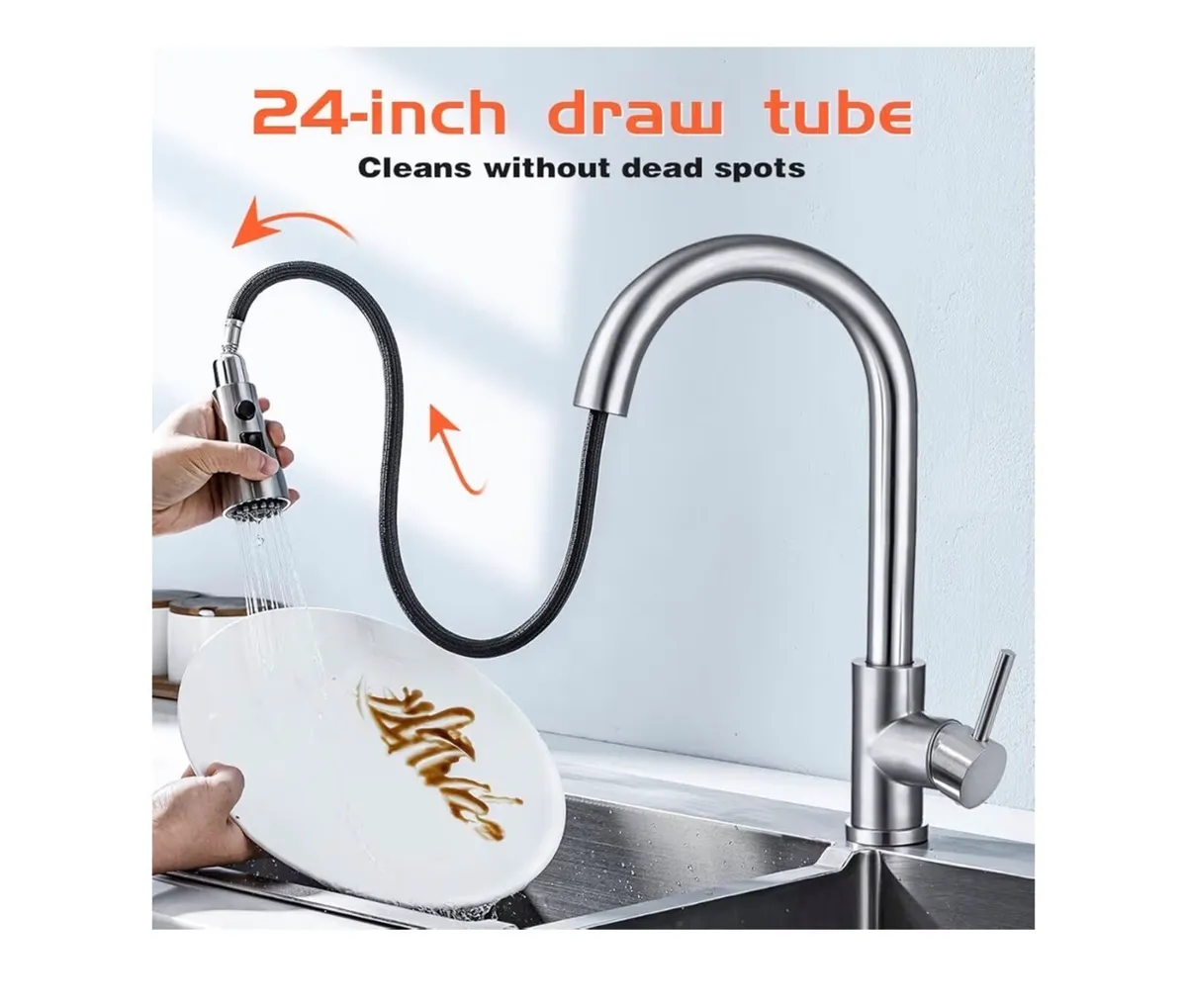 Hasvreog Pull Down Kitchen Faucet - Image 4