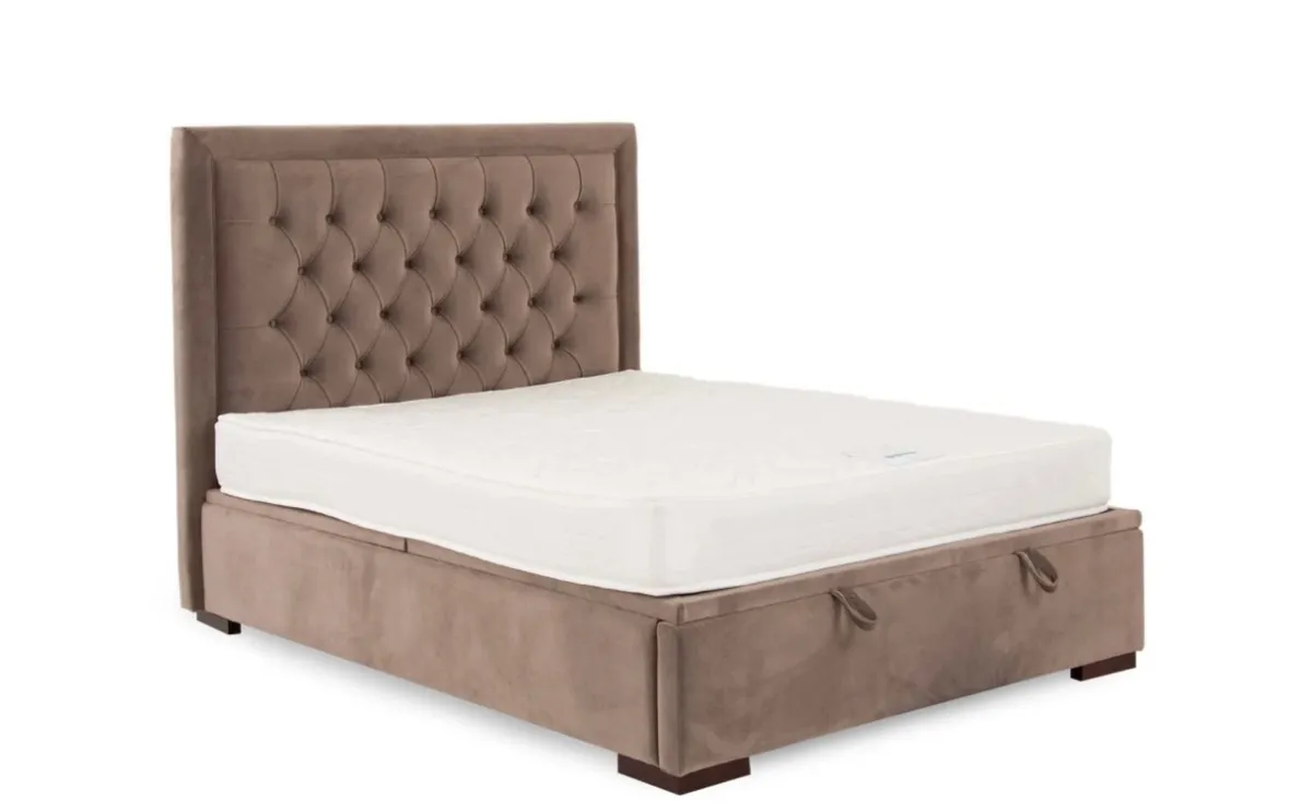 A 4ft 6” Ottoman bed frame and mattress - Image 3