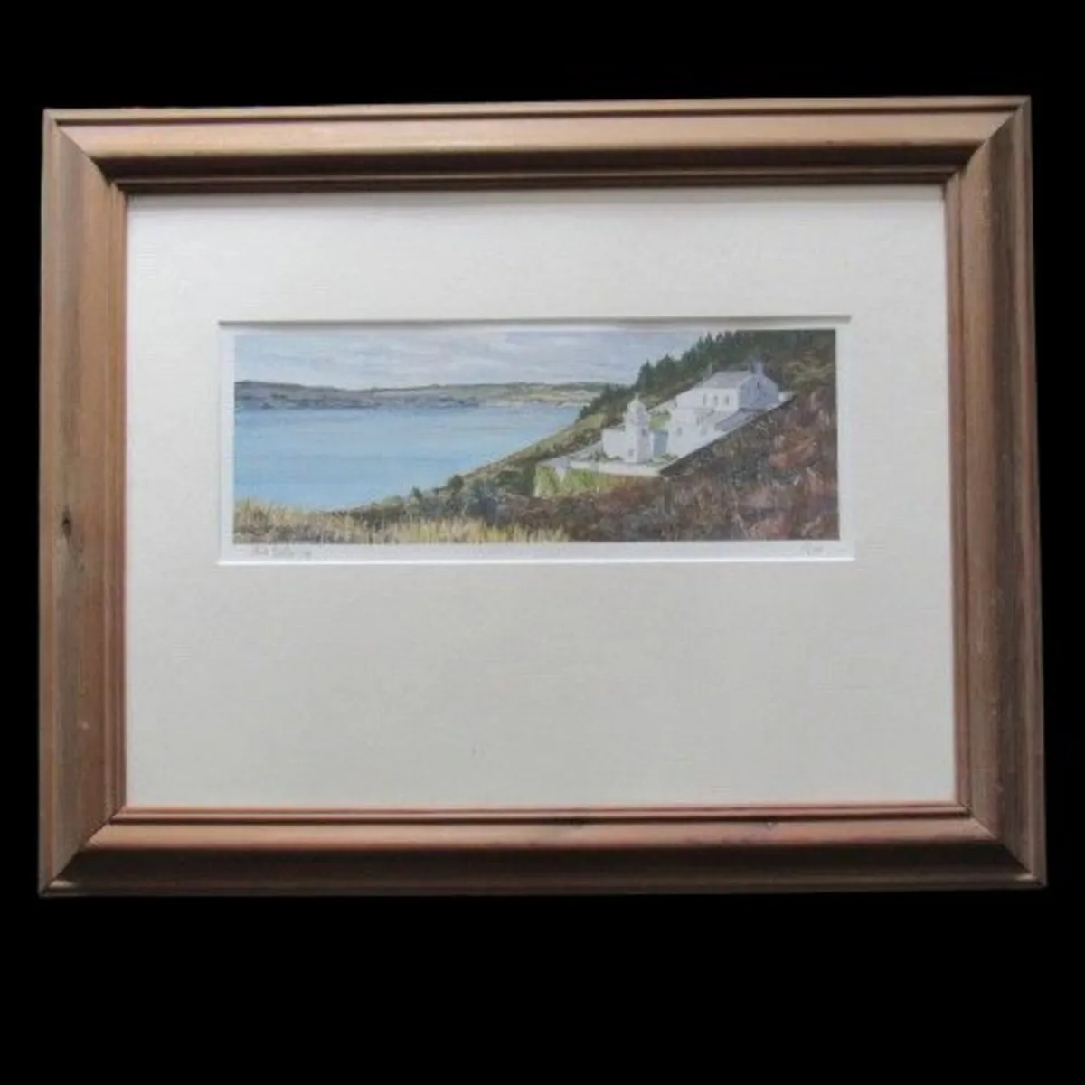 Framed Lighthouse Print Duncannon Wexford Signed - Image 1