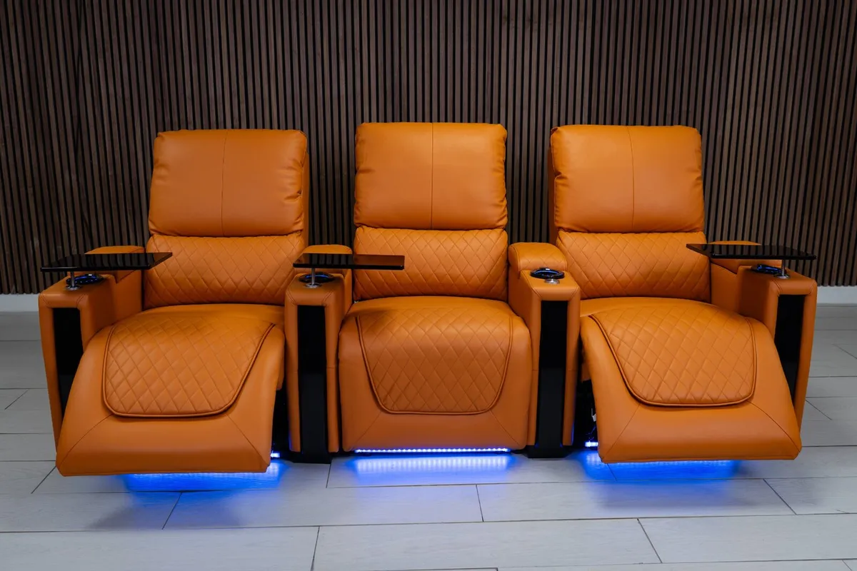 3 Seater Sienna Electric Leather Recliner Sofa - Image 3