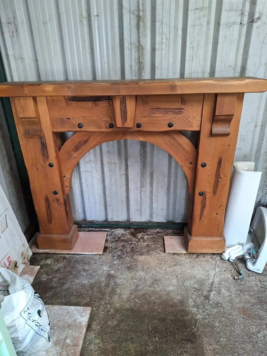 Fireplace surround.