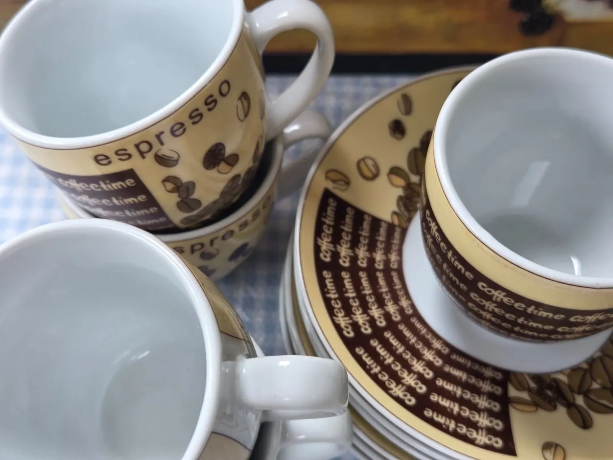 Cute espresso cups and saucers - Image 3