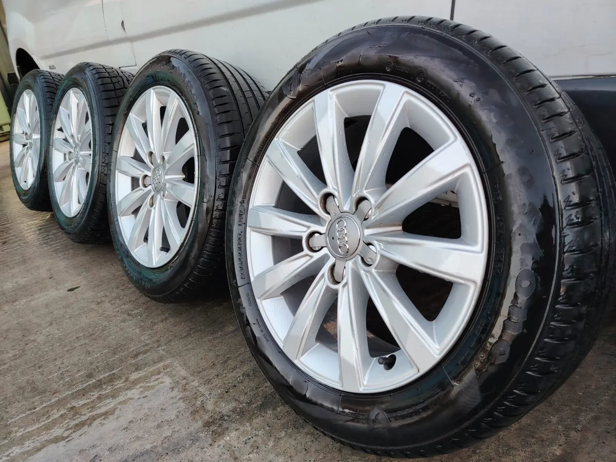 16" Audi alloy wheels, very good tyres - Image 1