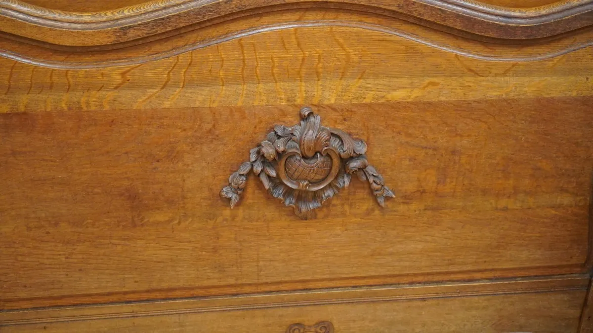 Antique French Oak Double Bed - Image 4