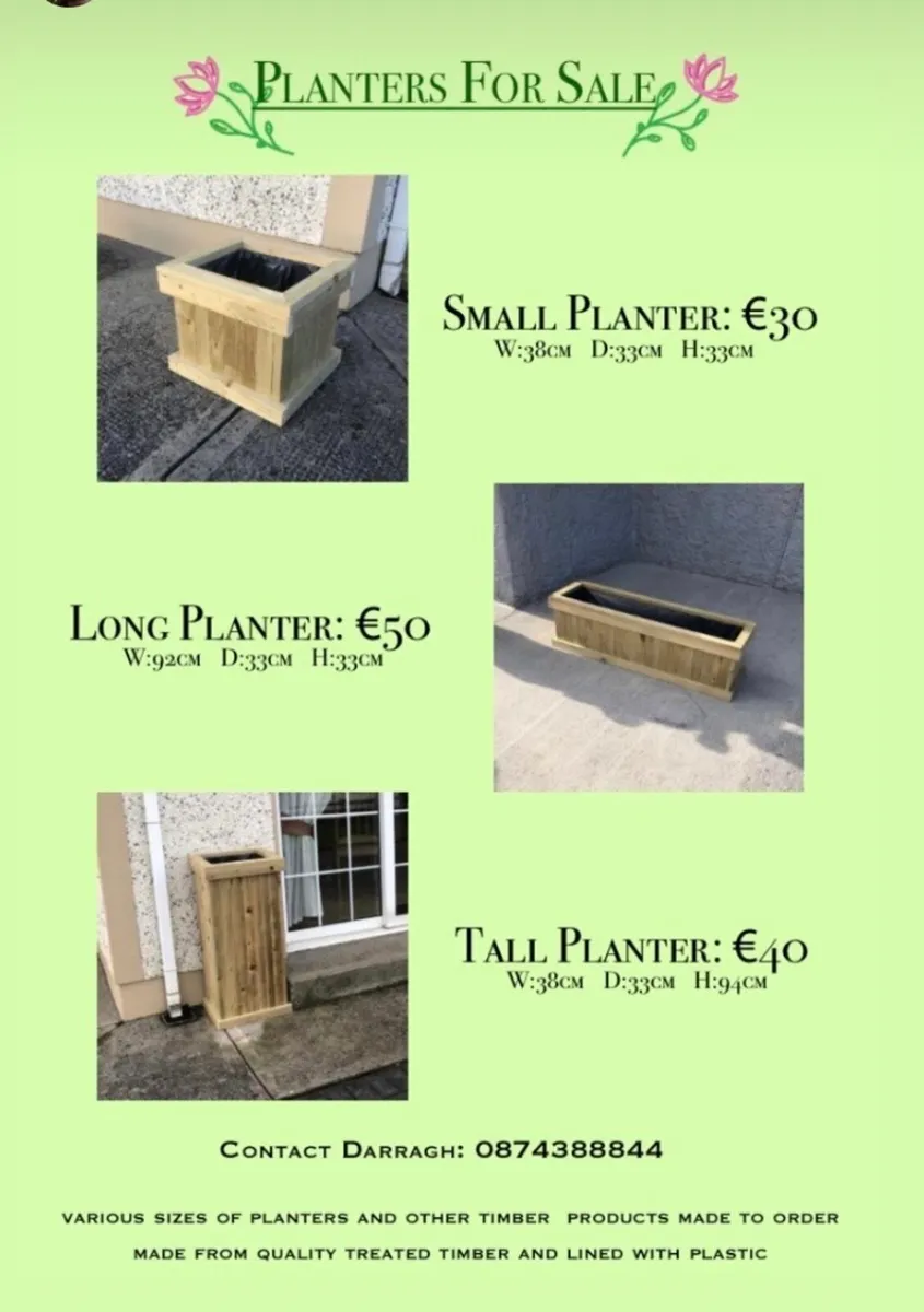 Handmade wooden planters/ raised beds - Image 2