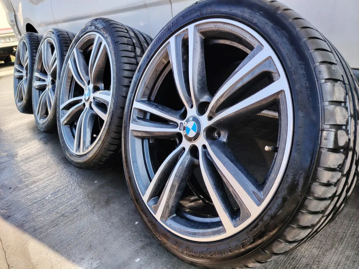 19" BMW 5x120 alloys with nearly new Hankook tyres - Image 1