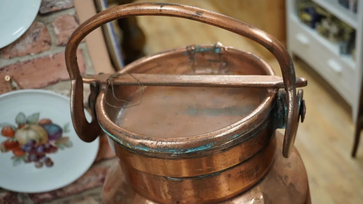 French Copper Milk Churn - Image 2