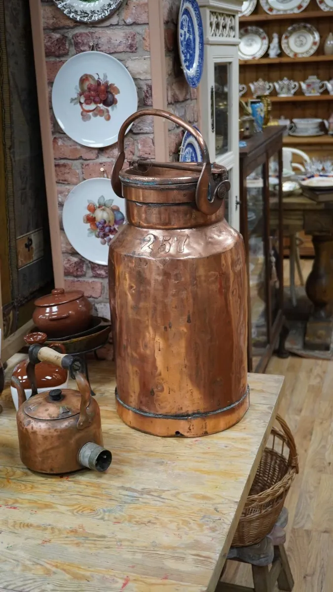 French Copper Milk Churn - Image 1