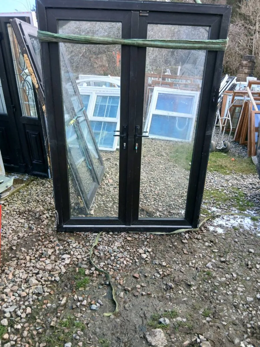 Black  pvc  patio doors - Image 1