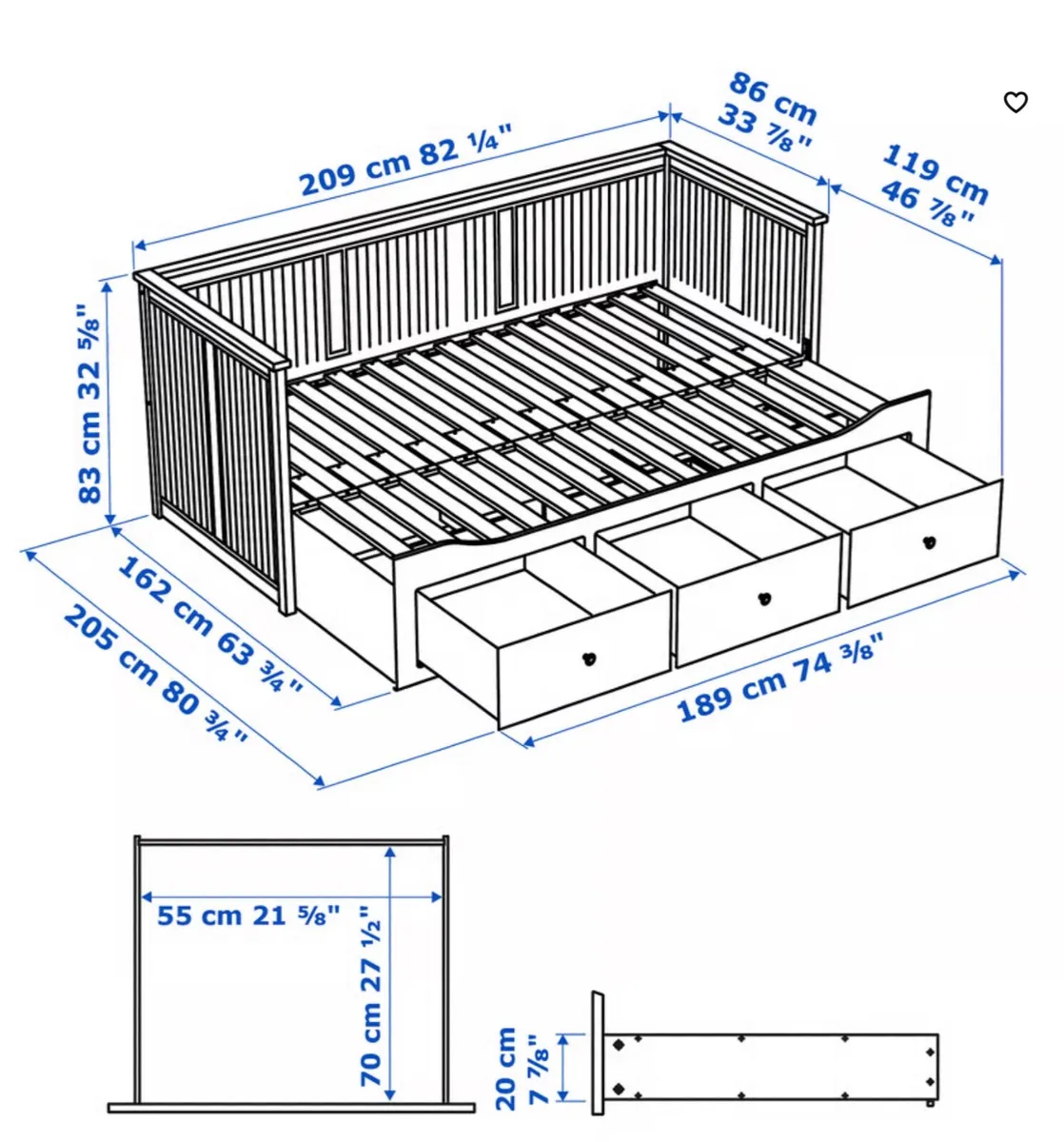LIKE NEW Ikea day bed - Image 3
