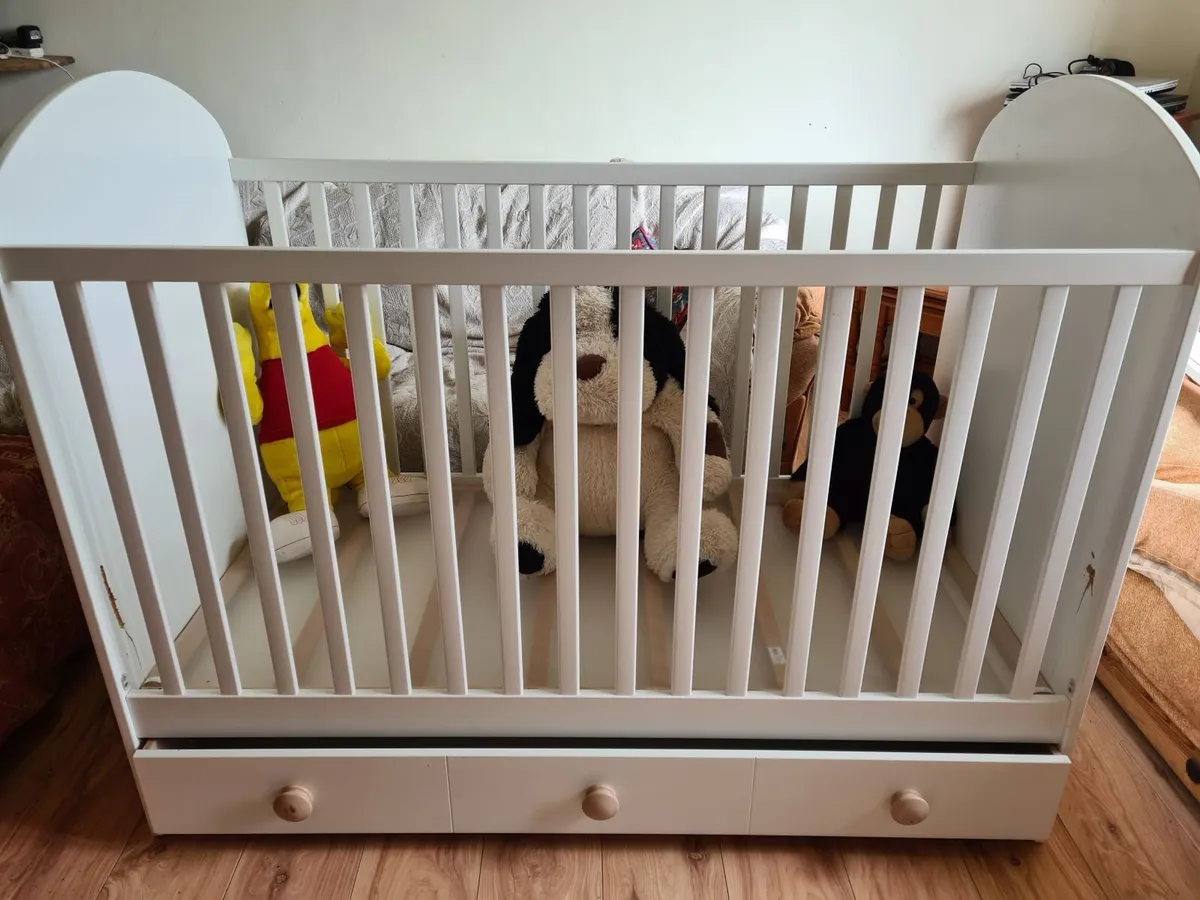 Large Cot Bed with drawer on wheels under bed - Image 1