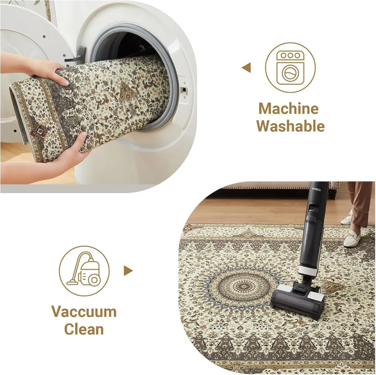 Living Room Rugs Large 200 x 290 - Grey Vintage - Image 3