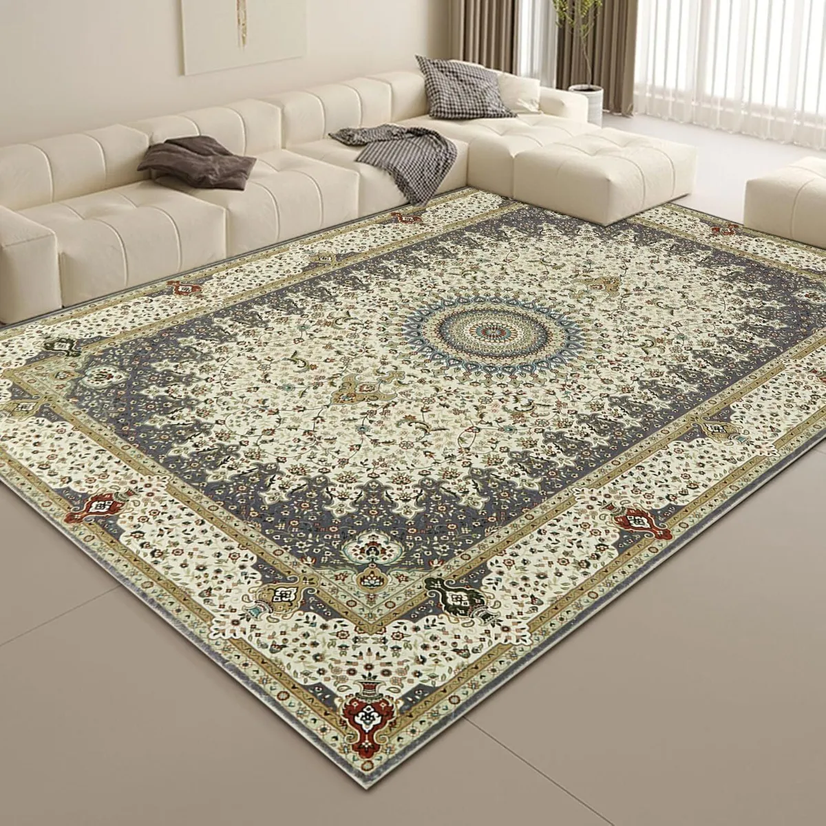 Living Room Rugs Large 200 x 290 - Grey Vintage - Image 1