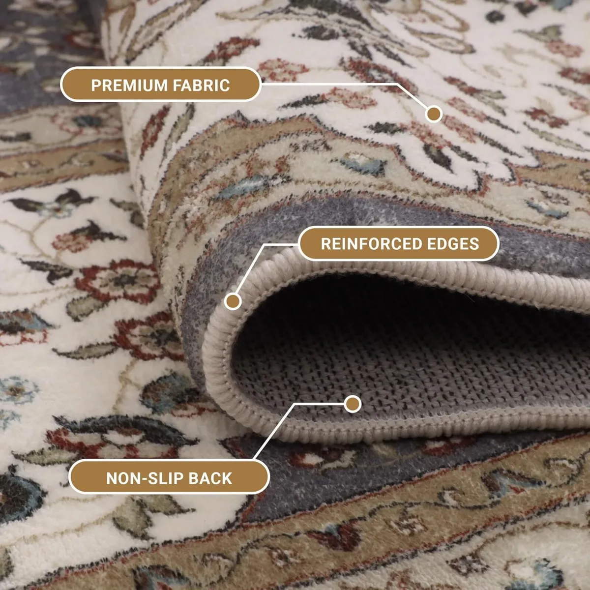 Living Room Rugs Large 200 x 290 - Grey Vintage - Image 2