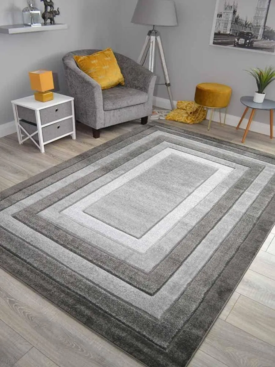 New Grey Silver Modern Small Large Thick Soft