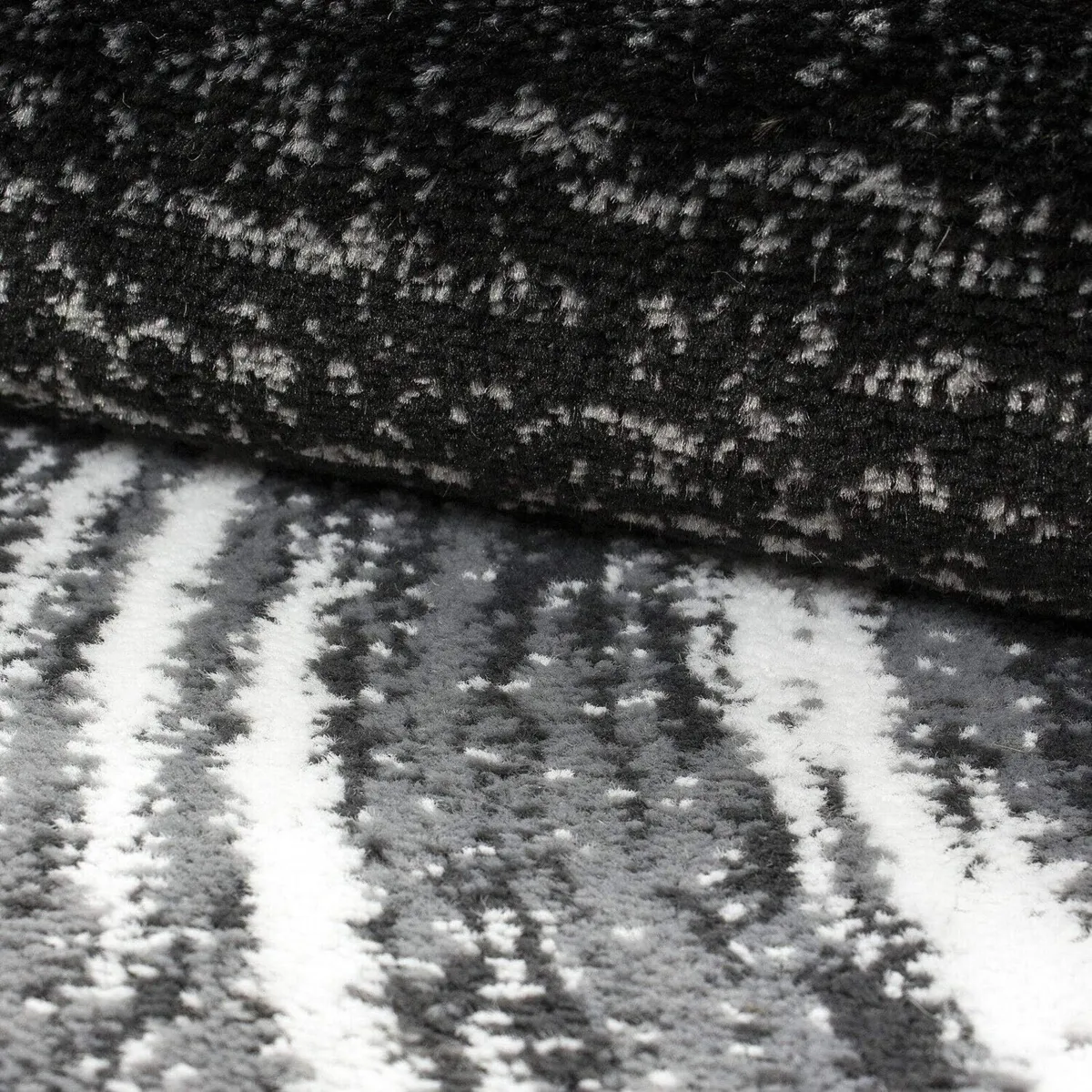Rug ABSTRACT Modern Design Black Grey Charcoal - Image 2