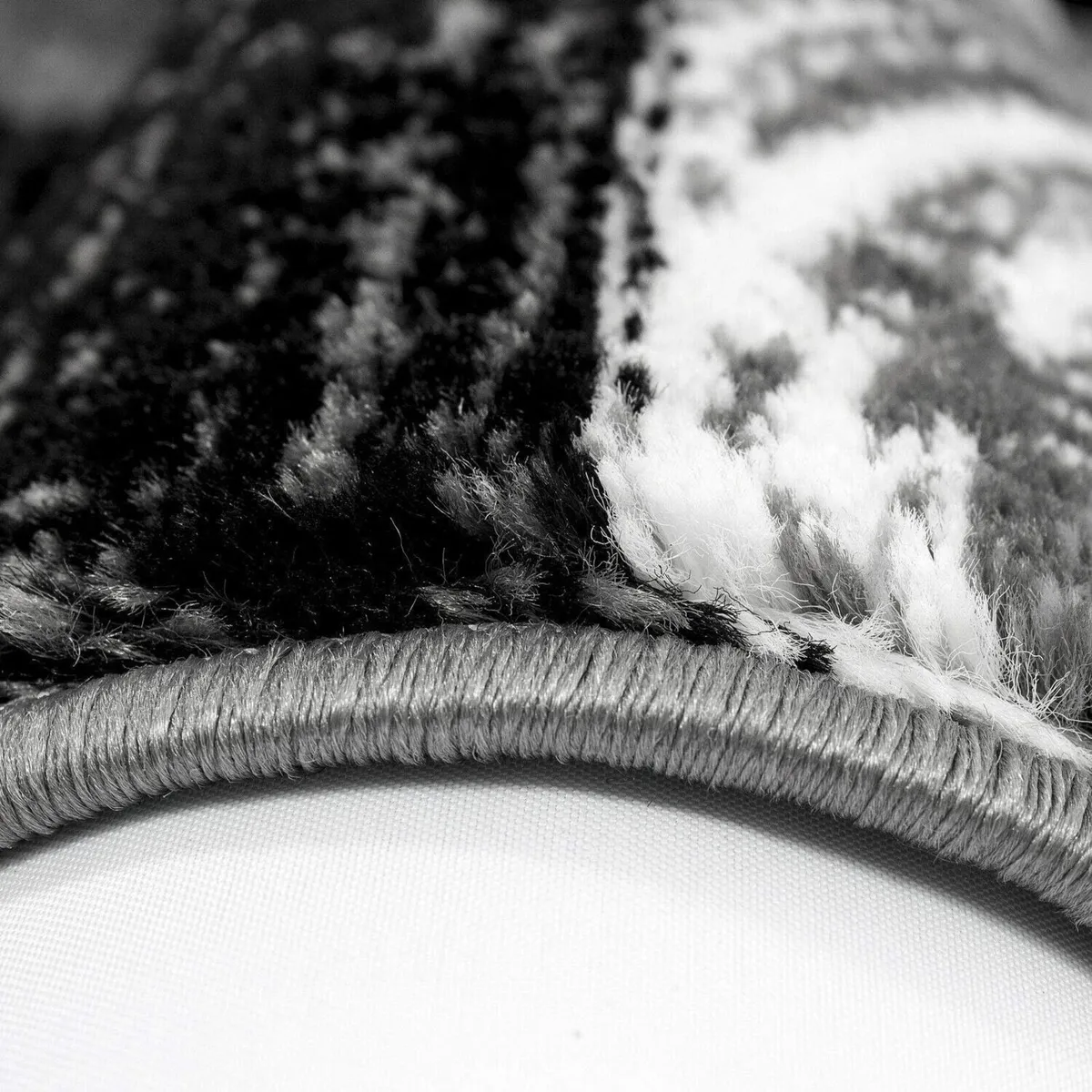 Rug ABSTRACT Modern Design Black Grey Charcoal - Image 3