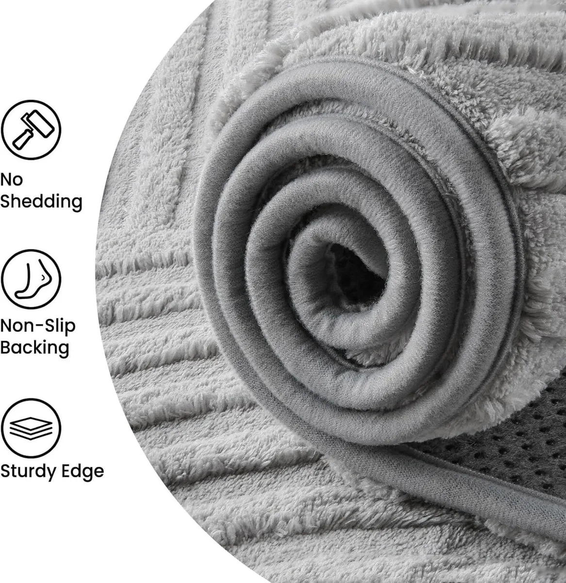 Rugs Living Room 240x300cm 3D Grey Area for - Image 4