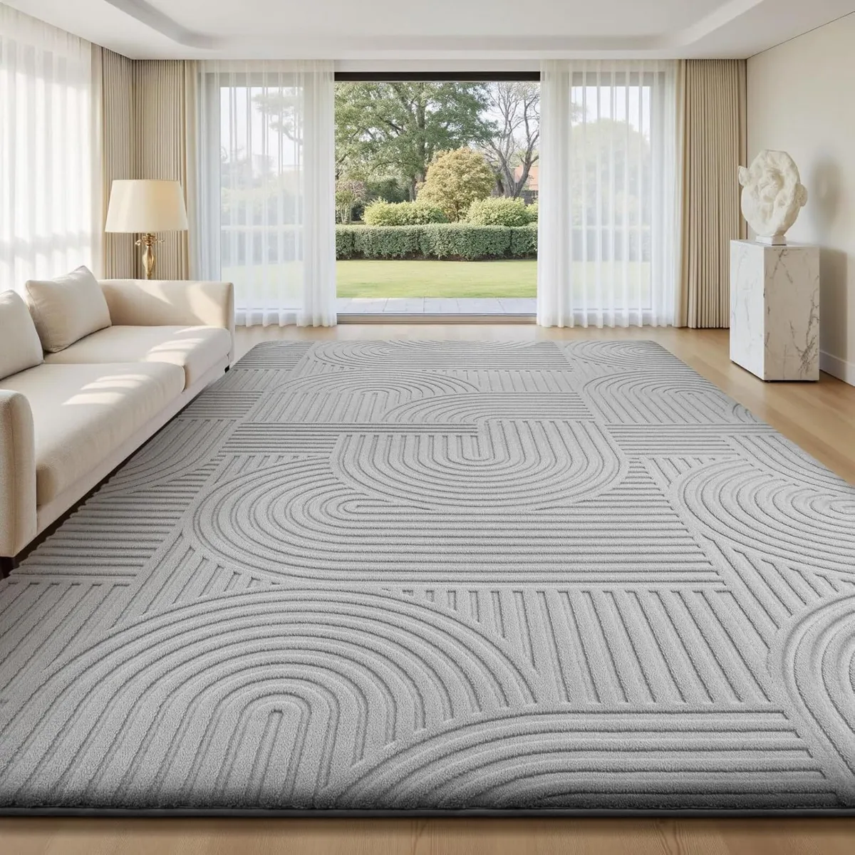 Rugs Living Room 240x300cm 3D Grey Area for - Image 1