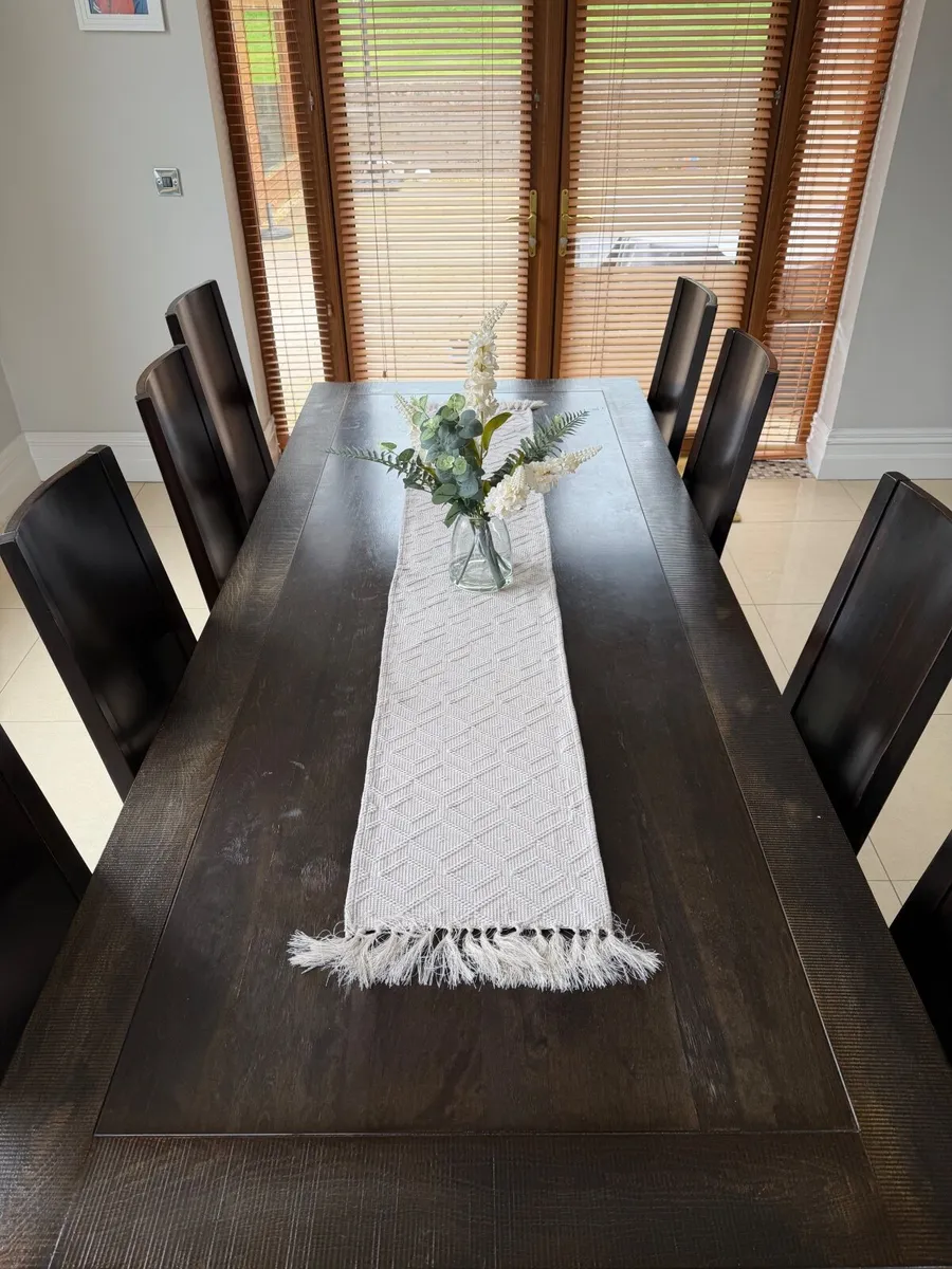 Dining room table and 8 chairs - Image 2