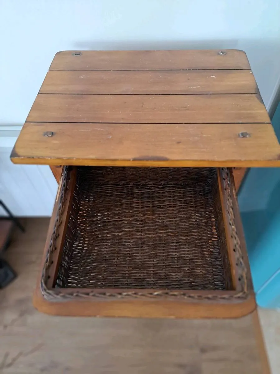 5 Drawers Wood and Wicker/Rattan - Image 4