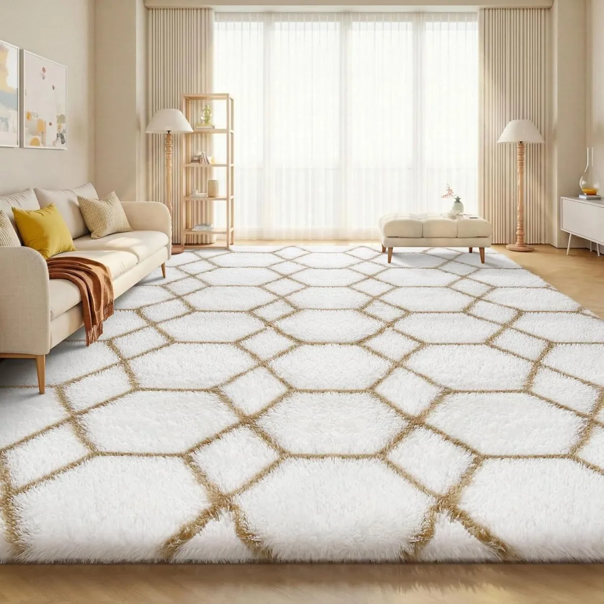 Rugs Living Room 200x290cm Grey Area for Bedroom - Image 1