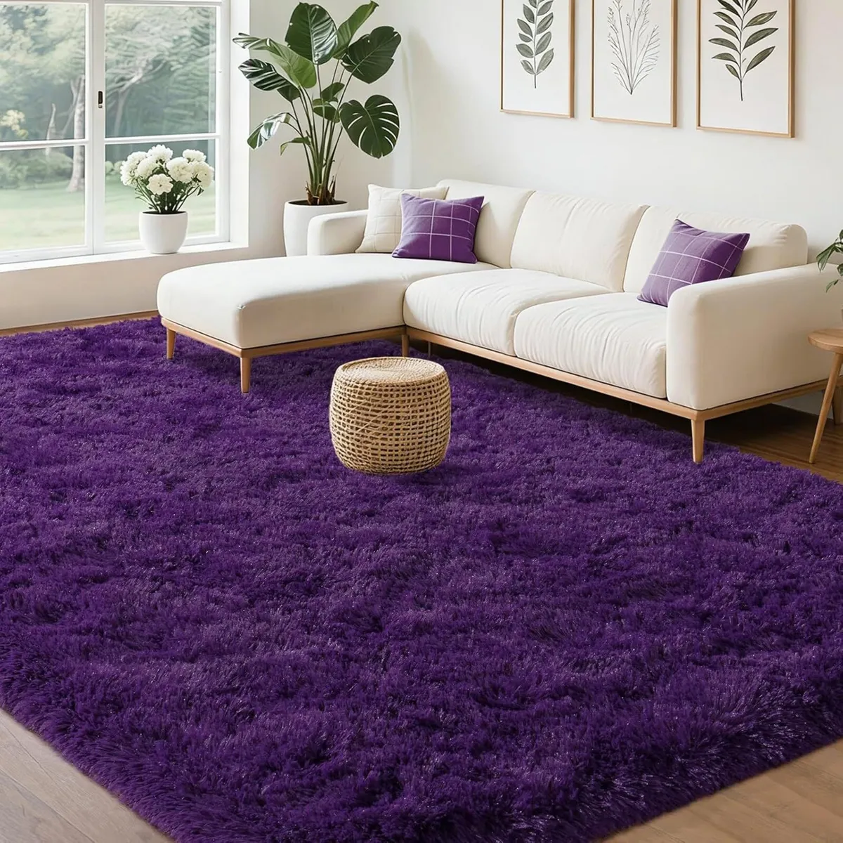 Large Rugs for Living Room 160x230 cm - Fluffy - Image 4