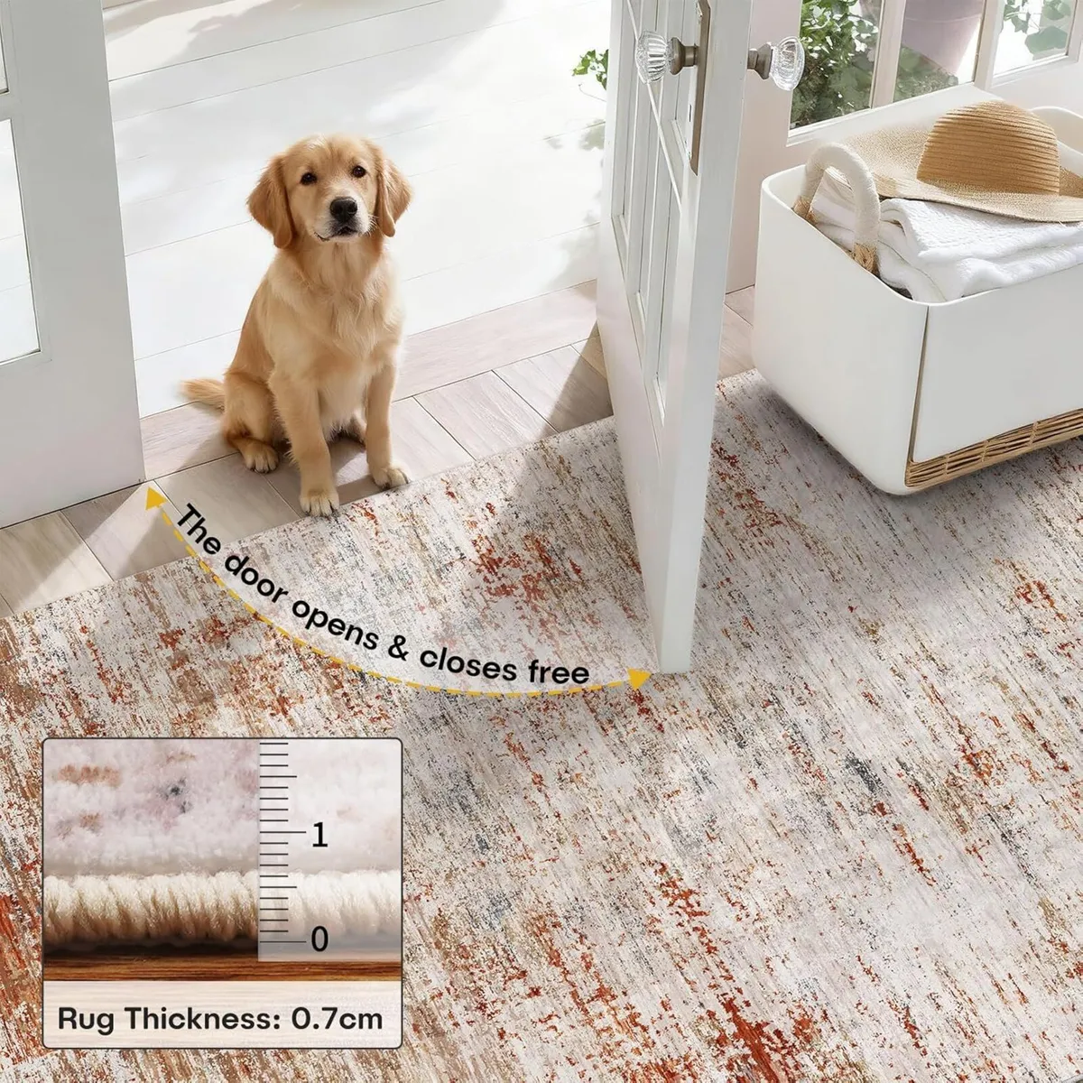 Living Room Rug 160x230 cm Large Non-Slip - Image 3