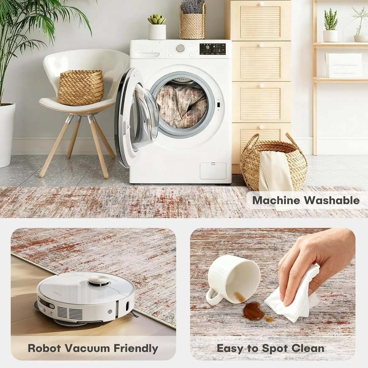 Living Room Rug 160x230 cm Large Non-Slip - Image 4