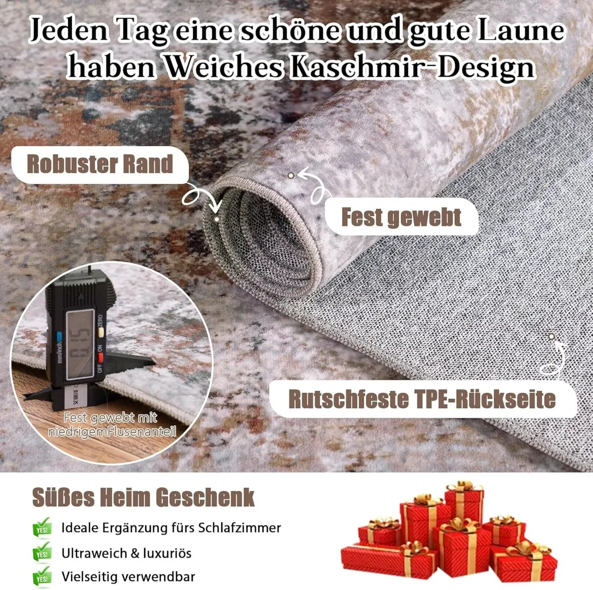 Washable Living Room Rug Modern Short Pile Large - Image 3