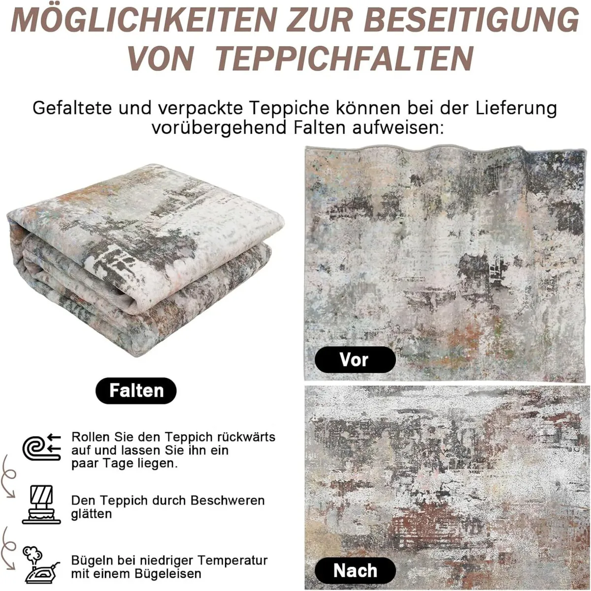 Washable Living Room Rug Modern Short Pile Large - Image 4