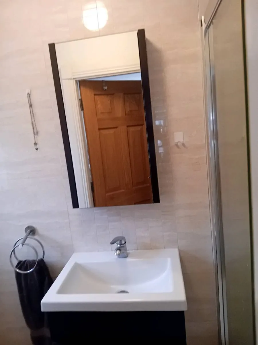 Bathroom mirrored cabinet and vanity with sink - Image 2