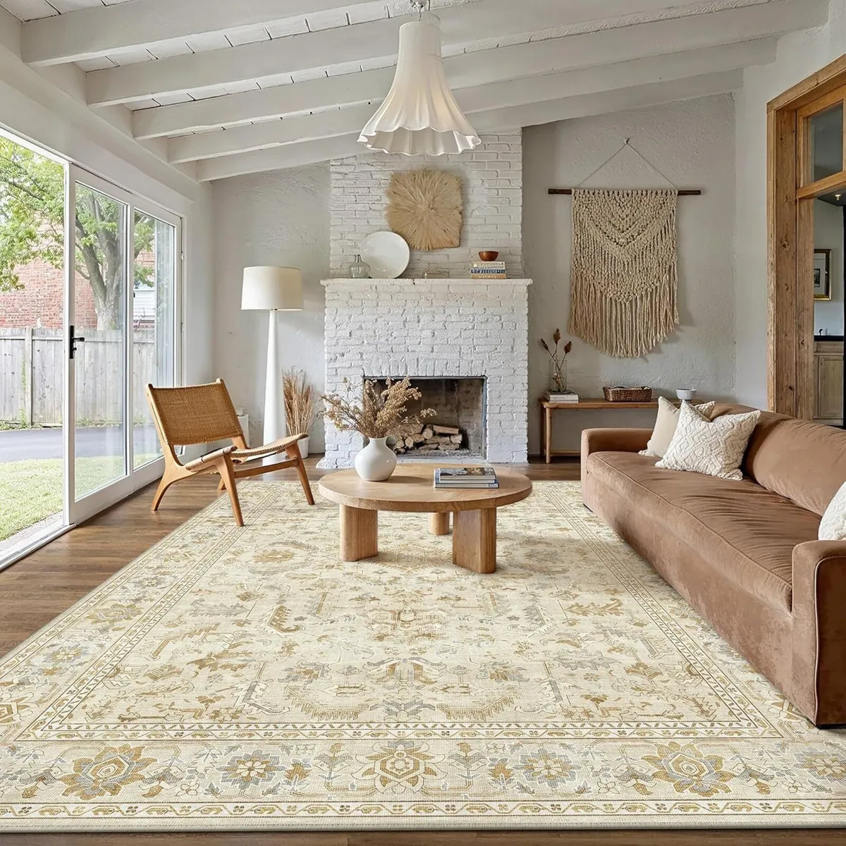 Beige Rugs Living Room 240x300cm Vintage Machine - Image 4